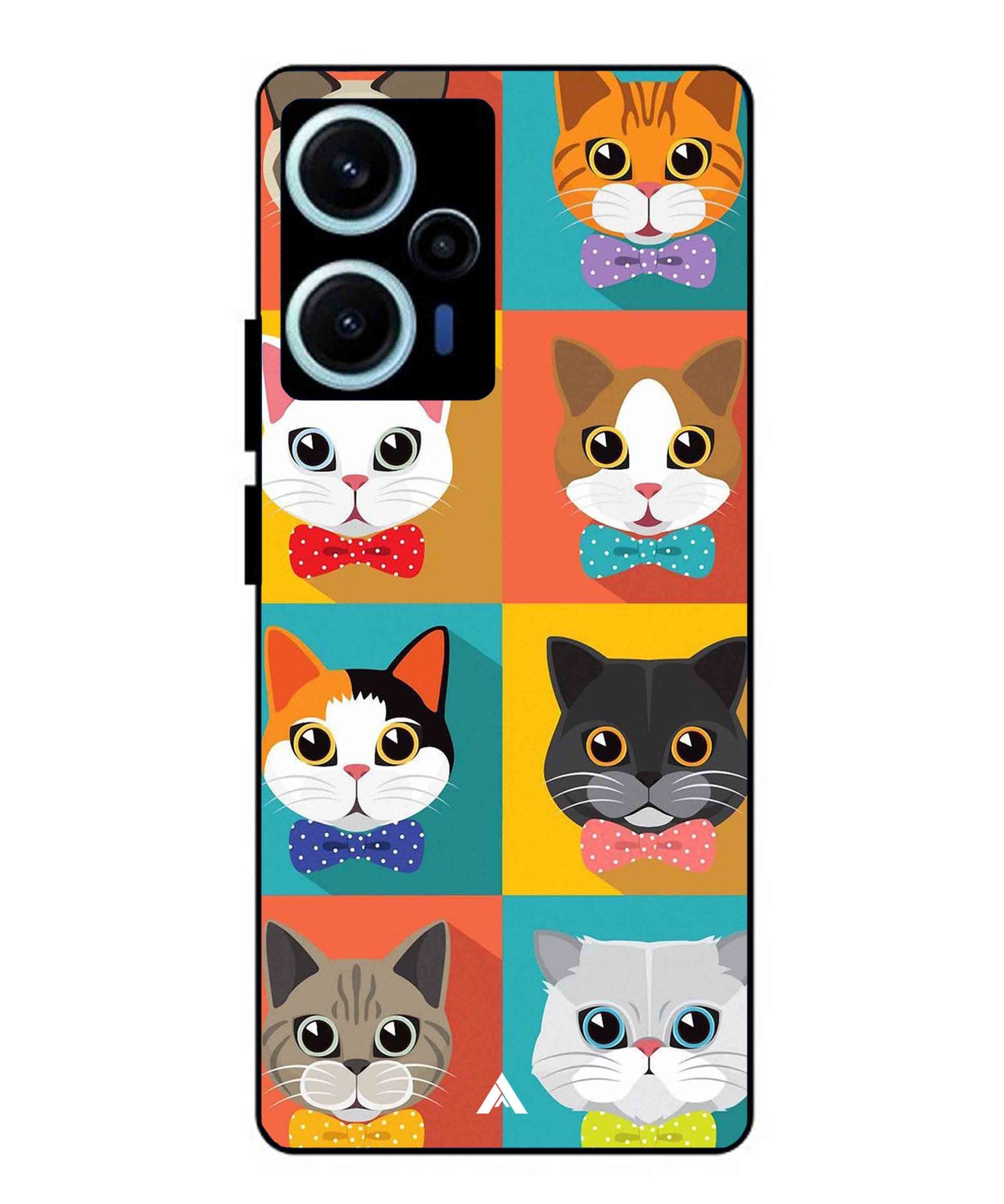 Kitties Metal Back Cover Phone Case for Poco F5