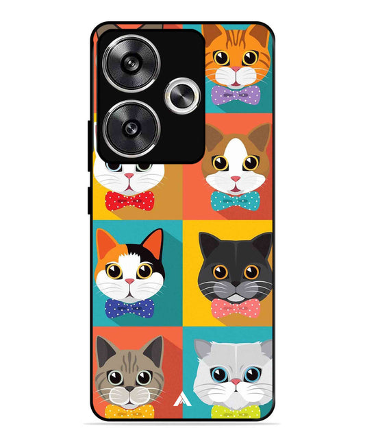 Kitties Metal Back Cover Phone Case for Poco F6