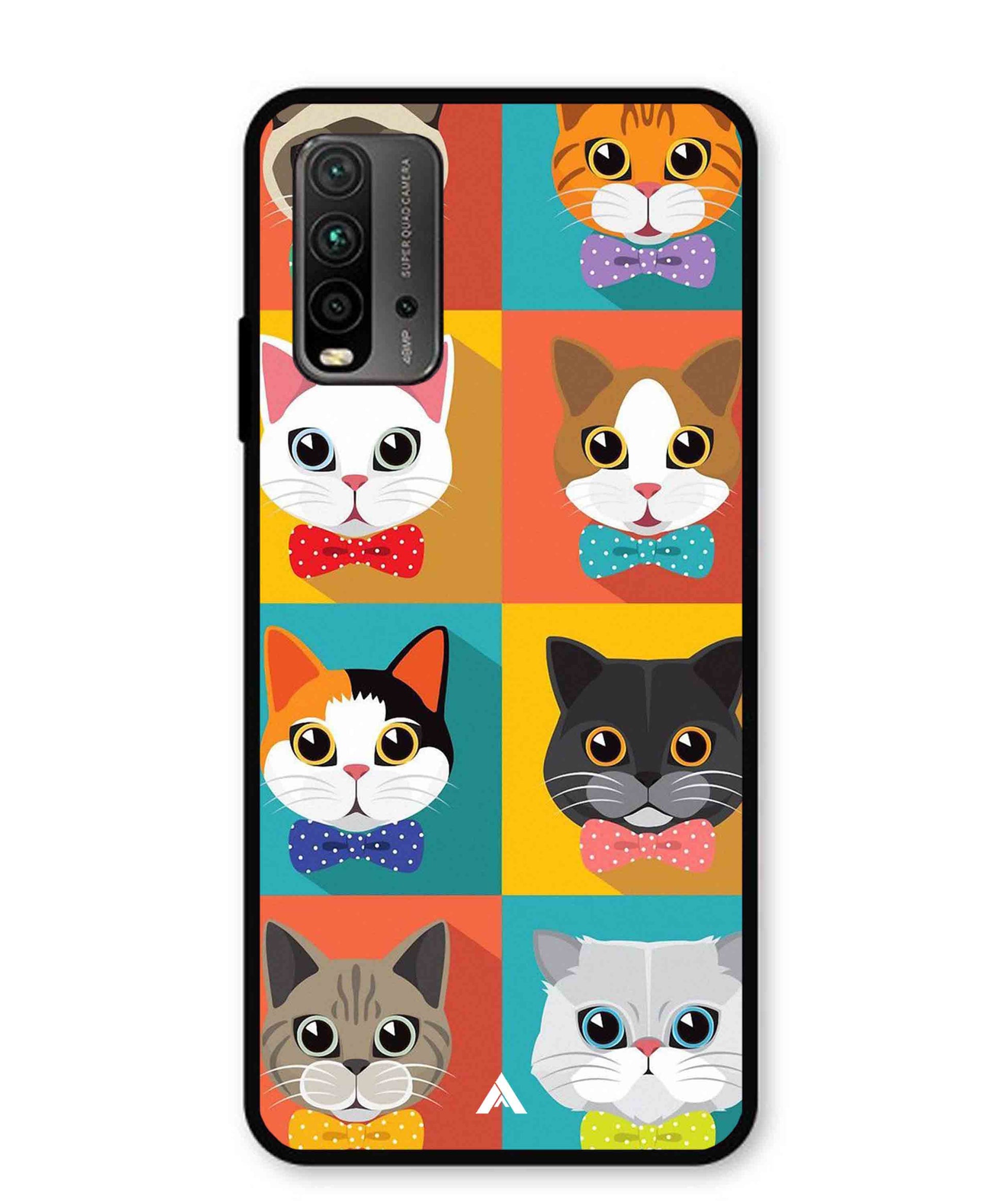 Kitties Metal Back Cover Phone Case for Poco M3
