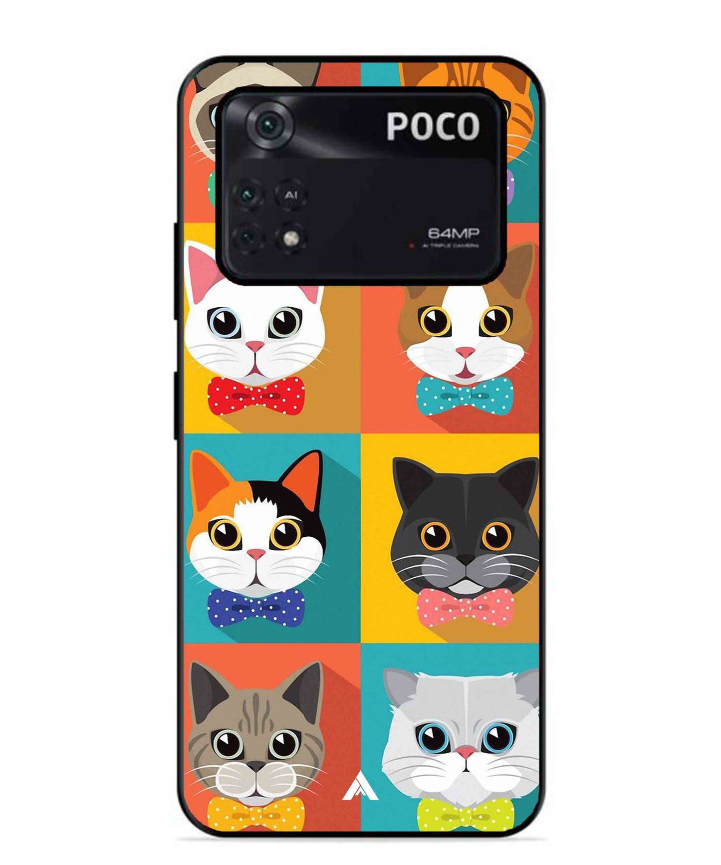Kitties Metal Back Cover Phone Case for Poco X4 Pro