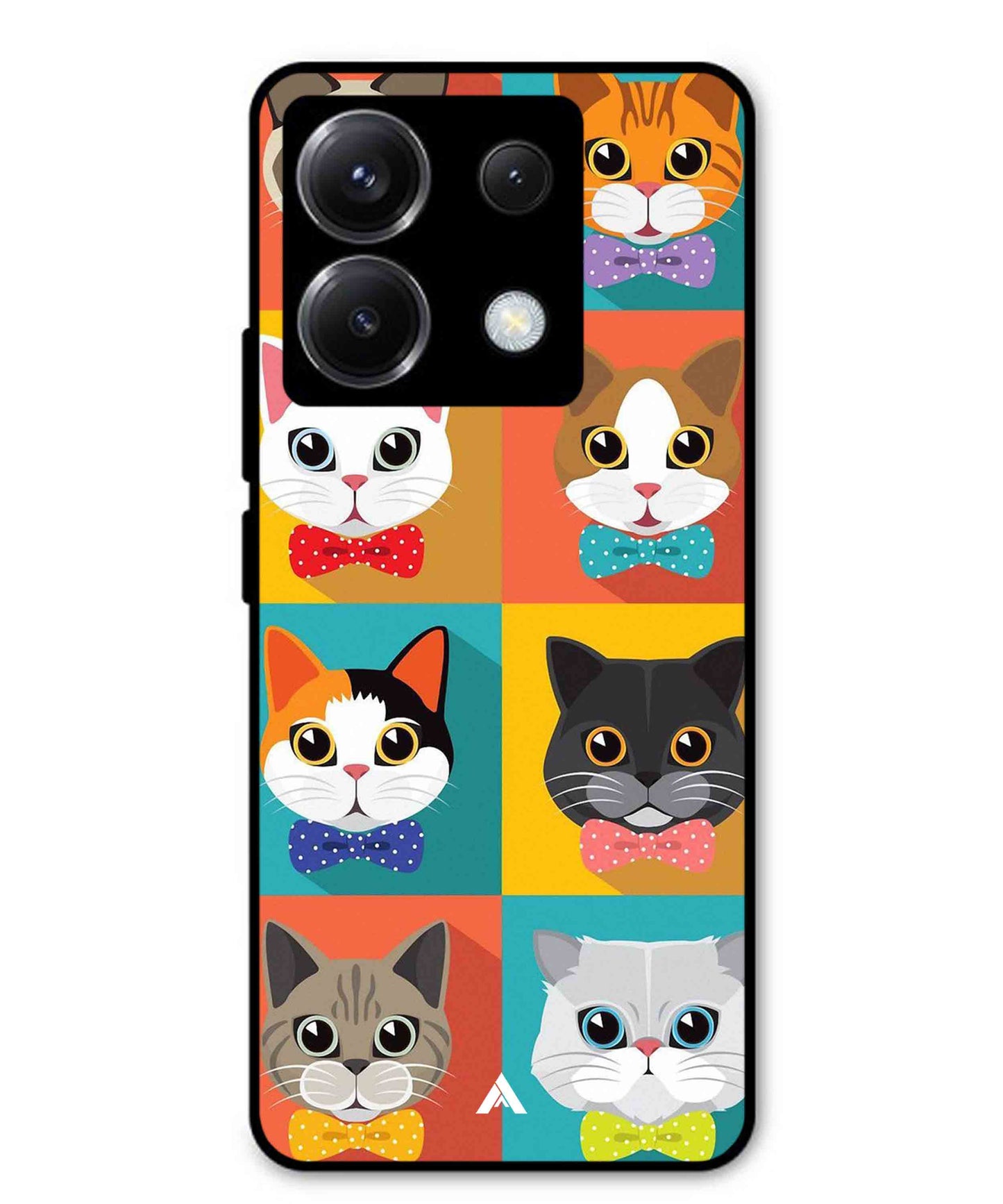 Kitties Metal Back Cover Phone Case for Poco X6