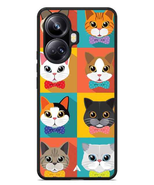 Kitties Metal Back Cover Phone Case for Realme 10 Pro Plus