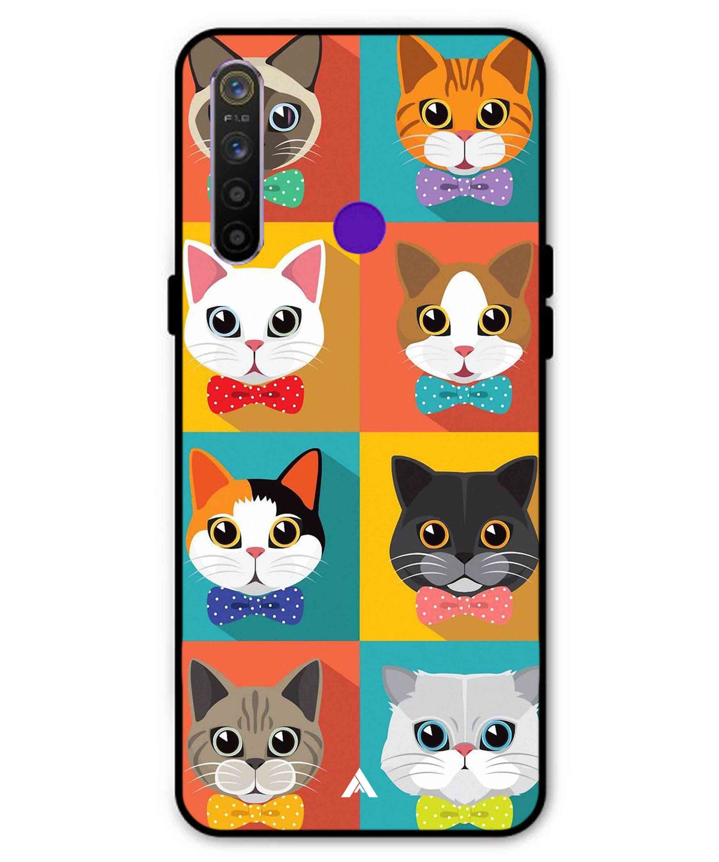 Kitties Metal Back Cover Phone Case for Realme 5