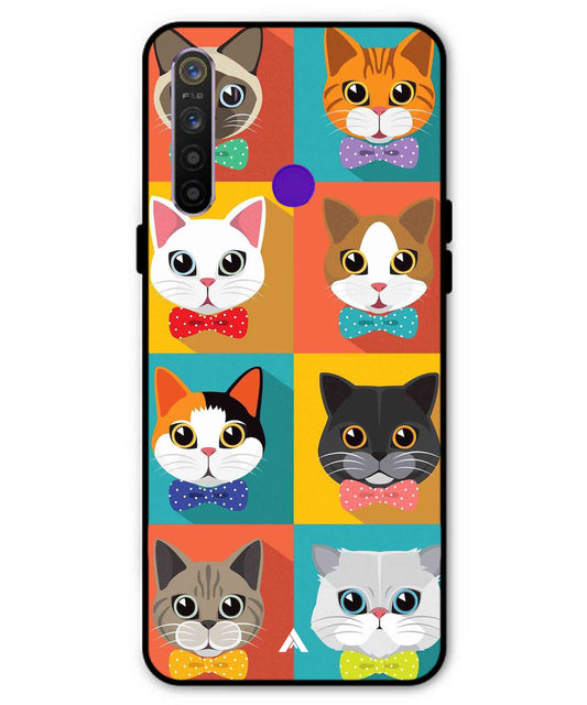 Kitties Metal Back Cover Phone Case for Realme 5s