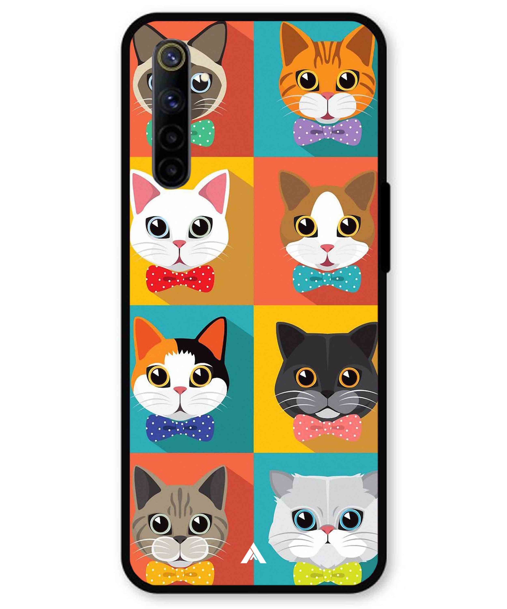 Kitties Metal Back Cover Phone Case for Realme 6