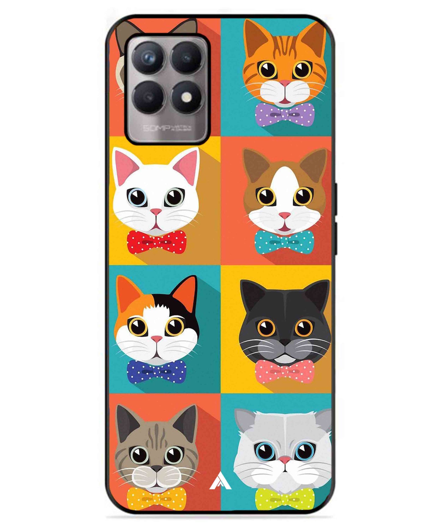 Kitties Metal Back Cover Phone Case for Realme 8 4G