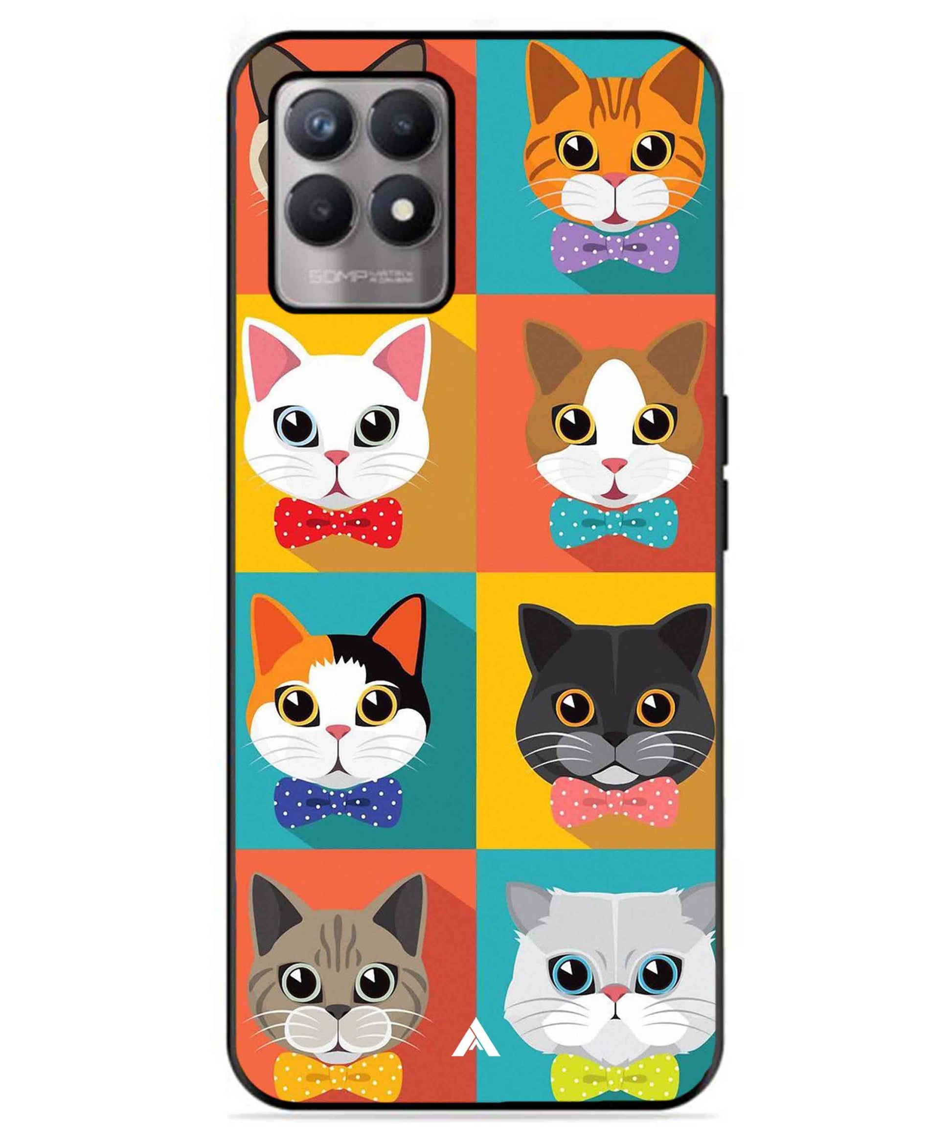 Kitties Metal Back Cover Phone Case for Realme 8 4G