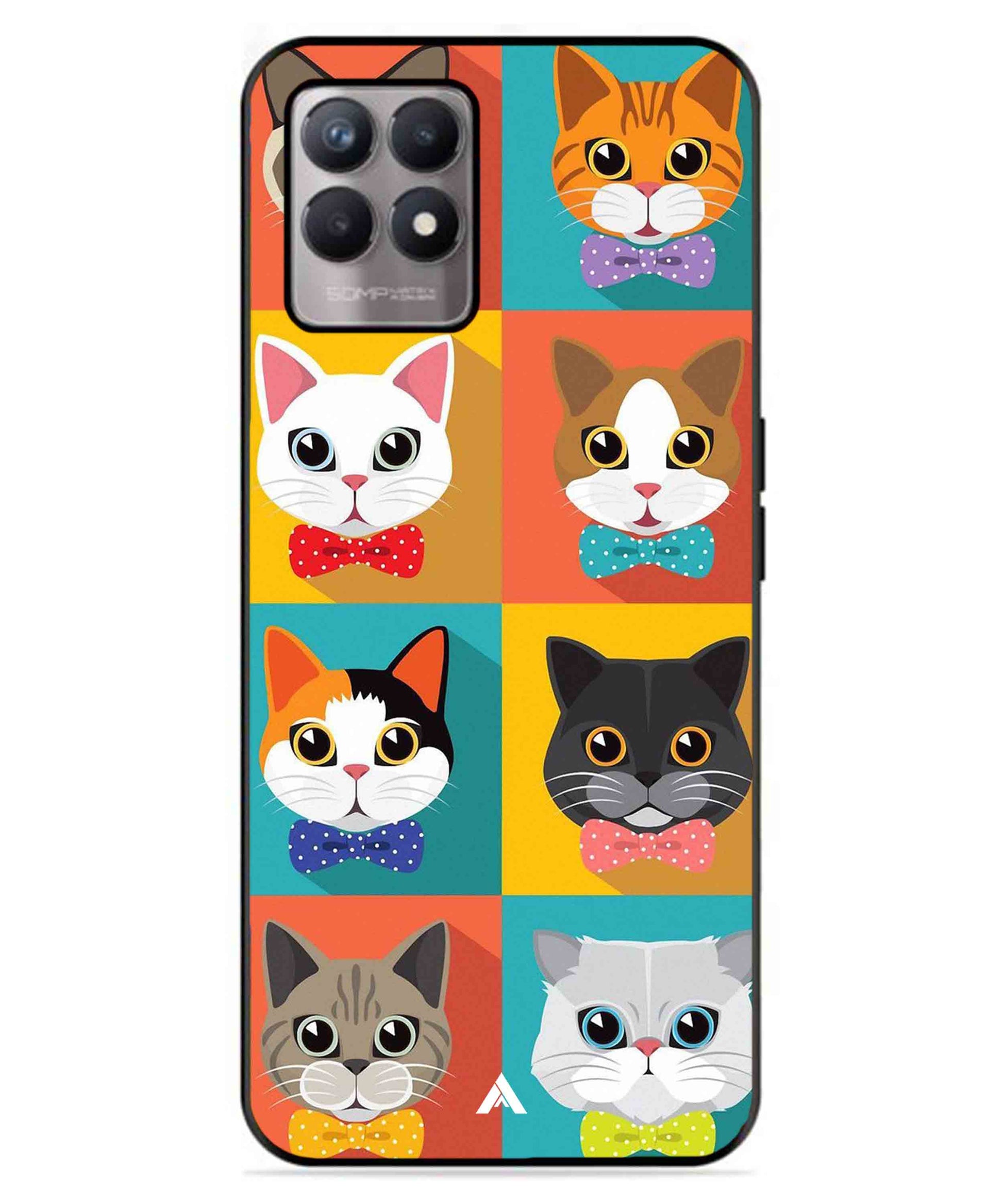 Kitties Metal Back Cover Phone Case for Realme 8 Pro