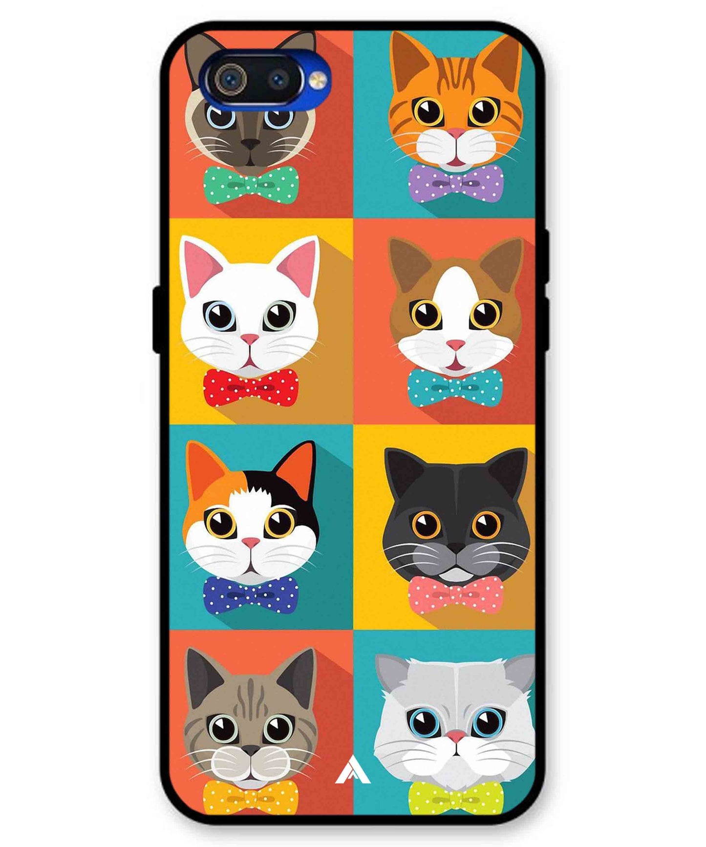 Kitties Metal Back Cover Phone Case for Realme C2