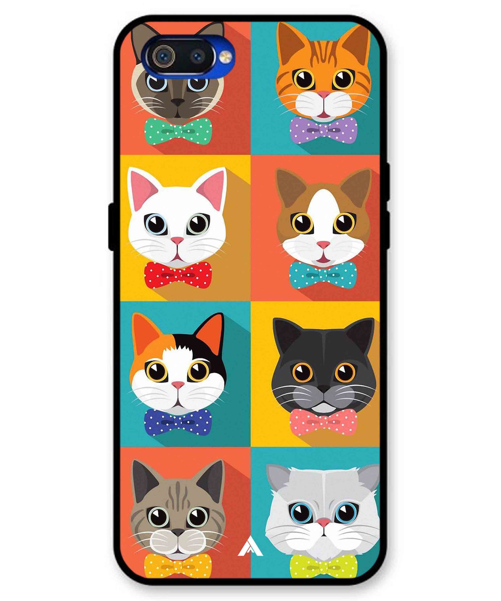 Kitties Metal Back Cover Phone Case for Realme C2