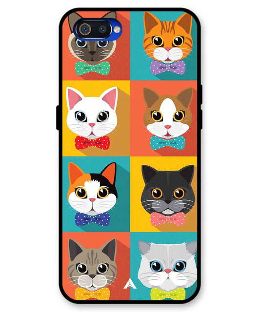 Kitties Metal Back Cover Phone Case for Realme C2