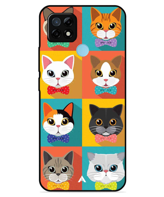 Kitties Metal Back Cover Phone Case for Realme C25Y