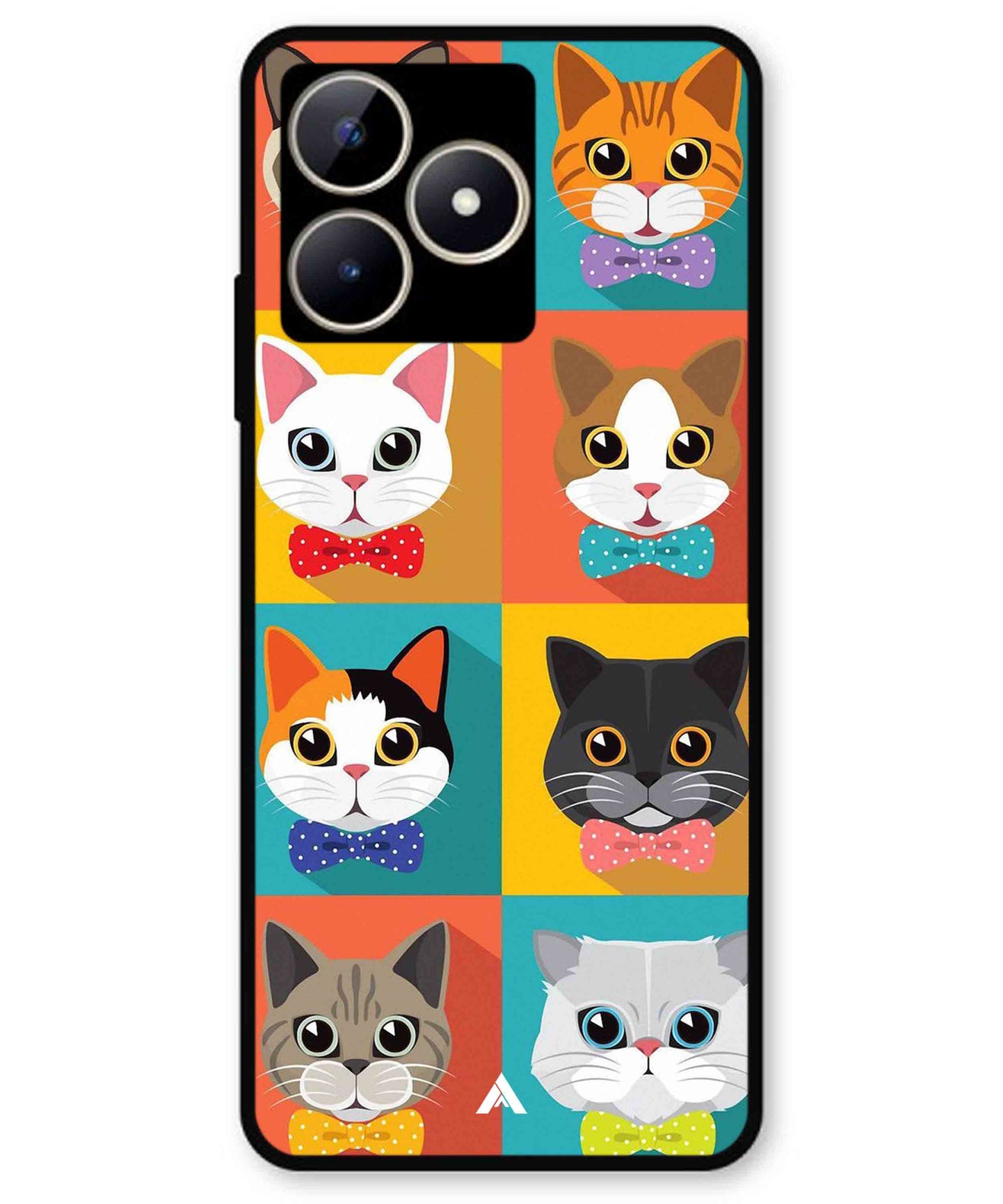 Kitties Metal Back Cover Phone Case for Realme C51