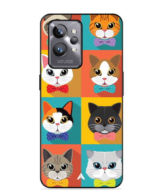 Kitties Metal Back Cover Phone Case for Realme GT 2 Pro