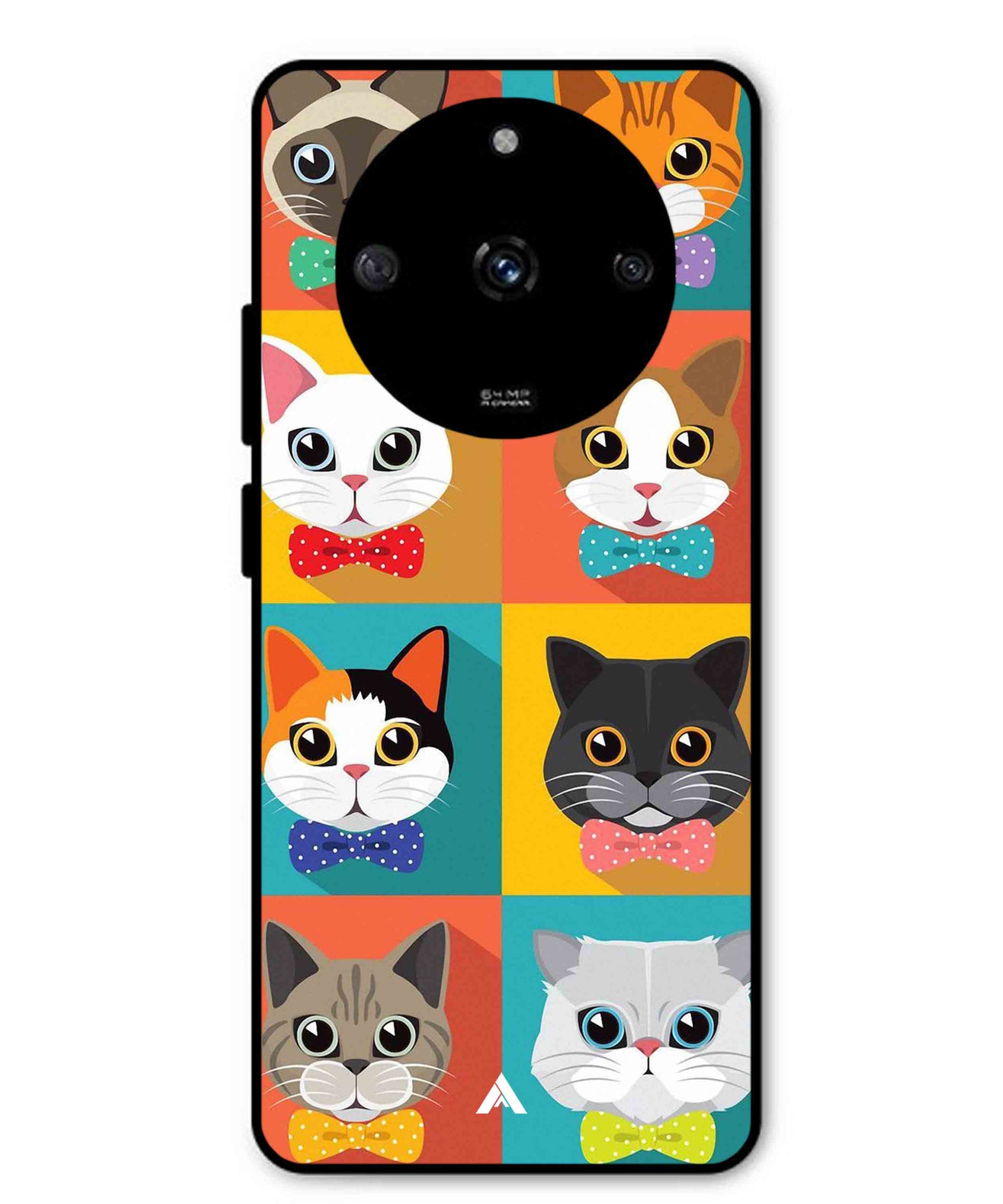 Kitties Metal Back Cover Phone Case for Realme Narzo 60