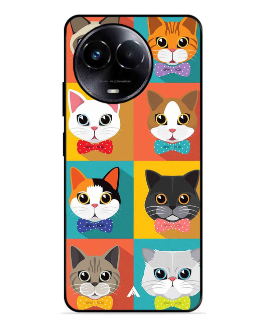 Kitties Metal Back Cover Phone Case for Realme Narzo 60X
