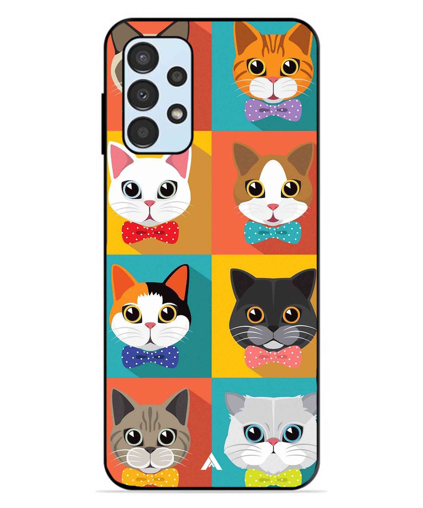 Kitties Metal Back Cover Phone Case for Samsung Galaxy A13 4G
