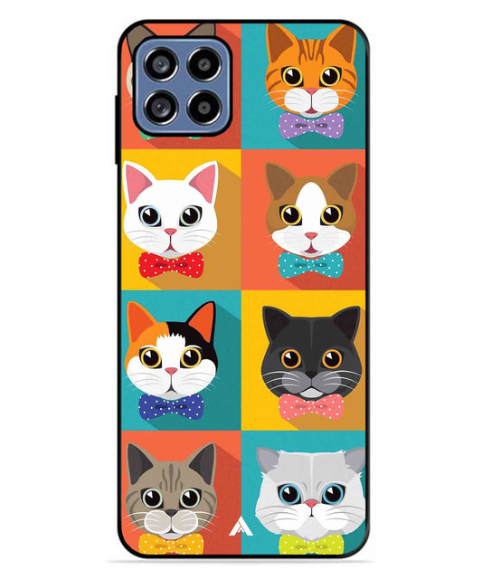 Kitties Metal Back Cover Phone Case for Samsung Galaxy A22 5G