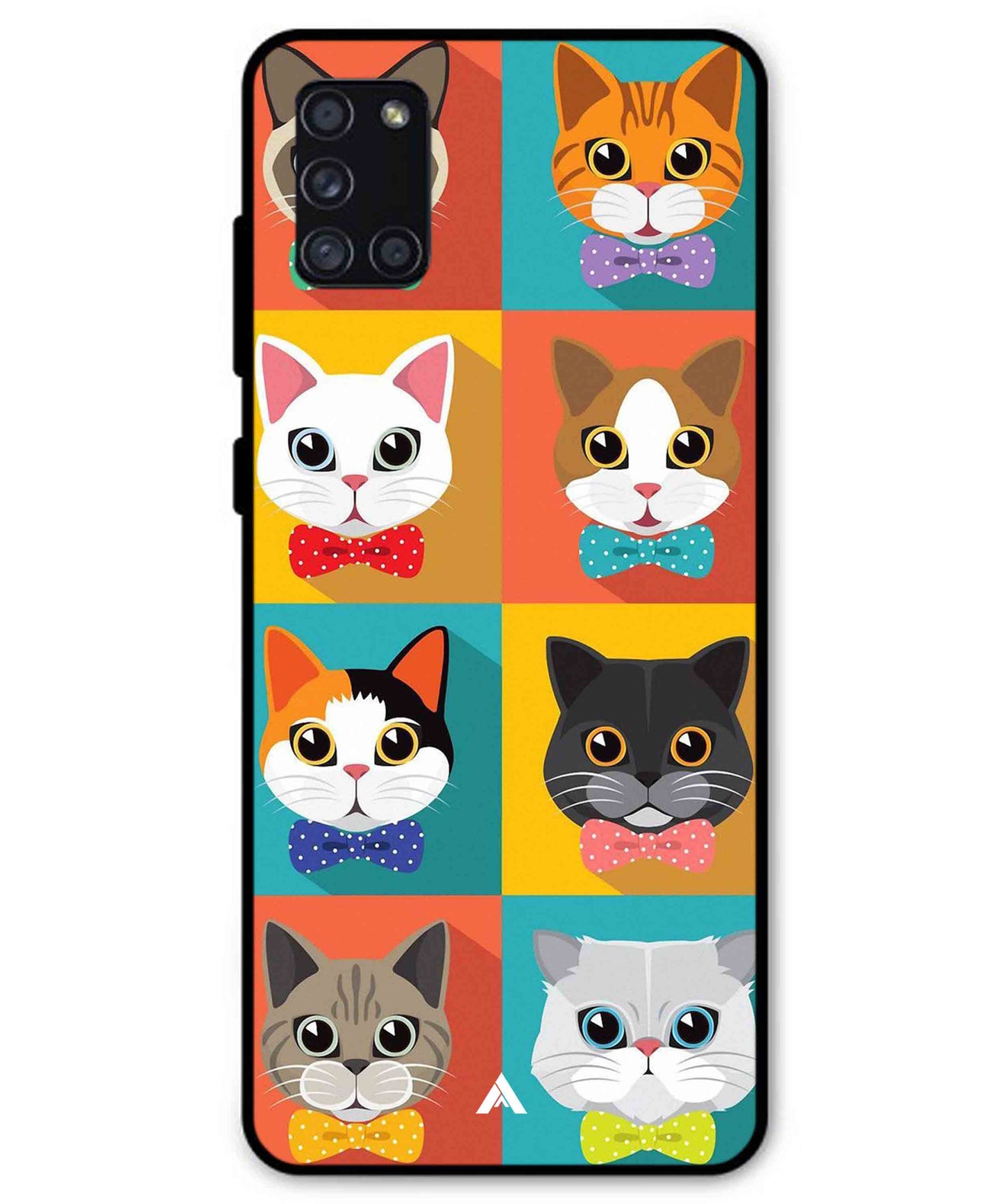 Kitties Metal Back Cover Phone Case for Samsung Galaxy A31