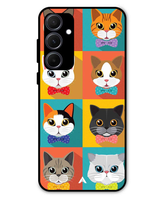 Kitties Metal Back Cover Phone Case for Samsung Galaxy A35