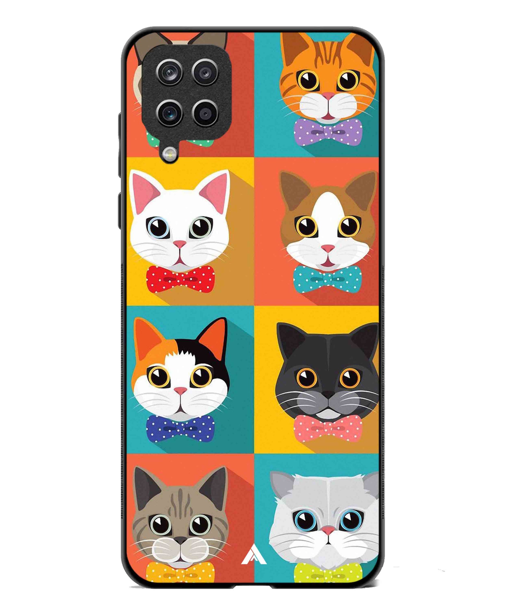 Kitties Metal Back Cover Phone Case for Samsung Galaxy A42