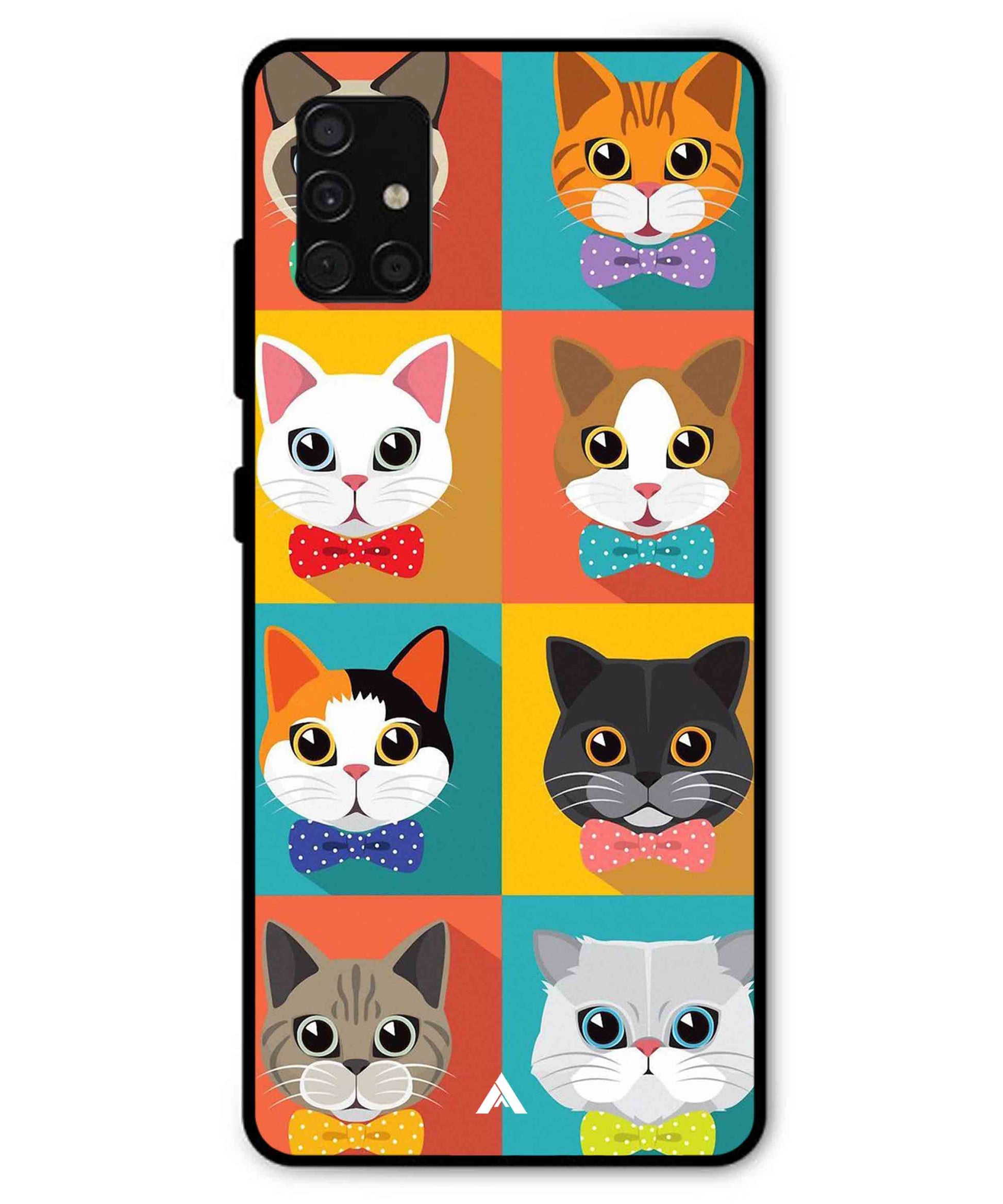 Kitties Metal Back Cover Phone Case for Samsung Galaxy A51
