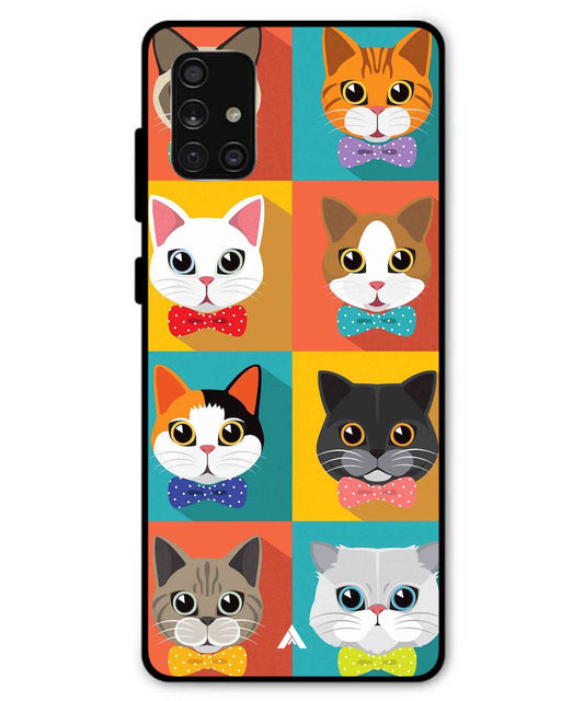 Kitties Metal Back Cover Phone Case for Samsung Galaxy A71