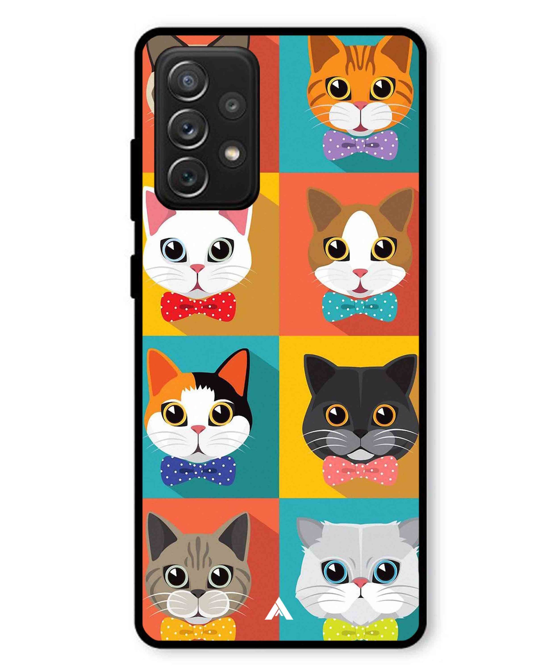 Kitties Metal Back Cover Phone Case for Samsung Galaxy A72