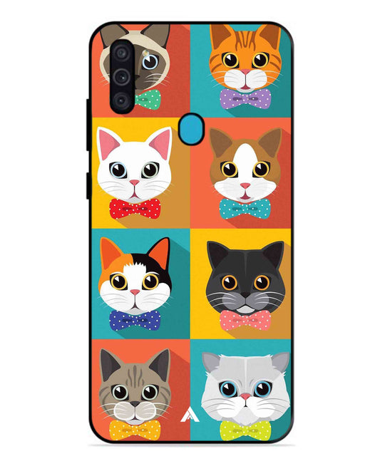 Kitties Metal Back Cover Phone Case for Samsung Galaxy F11