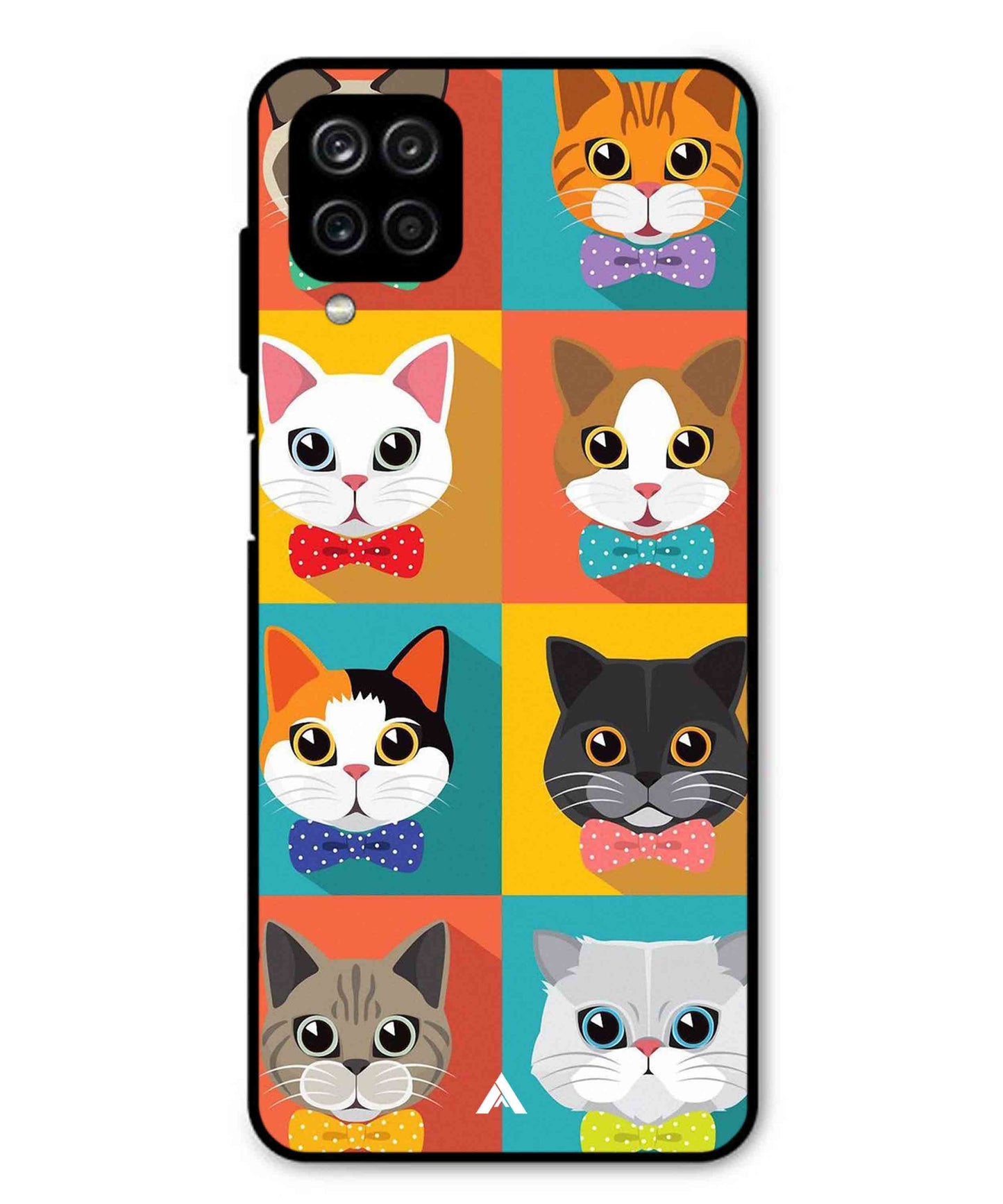 Kitties Metal Back Cover Phone Case for Samsung Galaxy F12