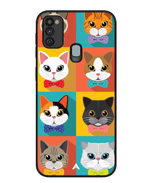 Kitties Metal Back Cover Phone Case for Samsung Galaxy M30s