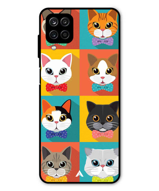 Kitties Metal Back Cover Phone Case for Samsung Galaxy M32 4G