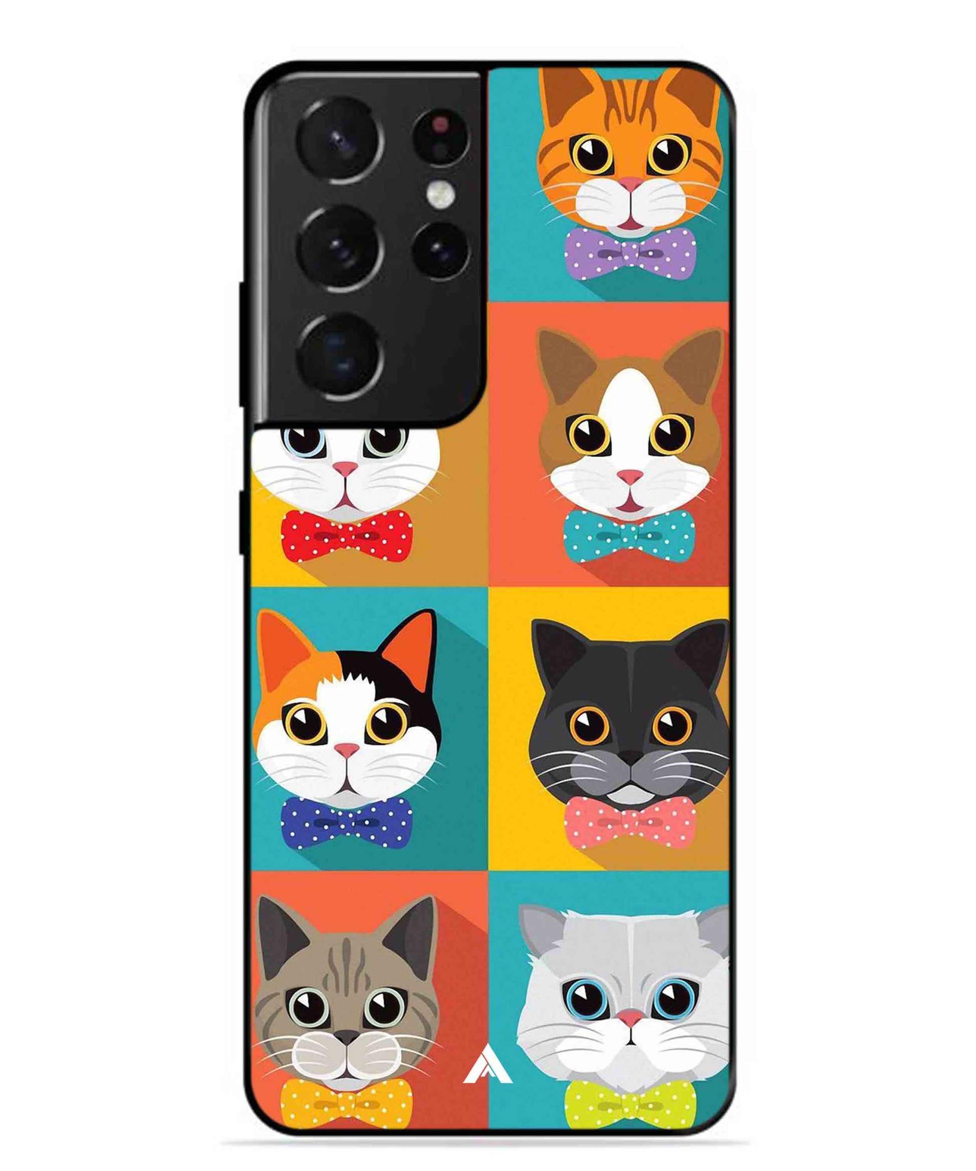 Kitties Metal Back Cover Phone Case for Samsung Galaxy S21 Ultra