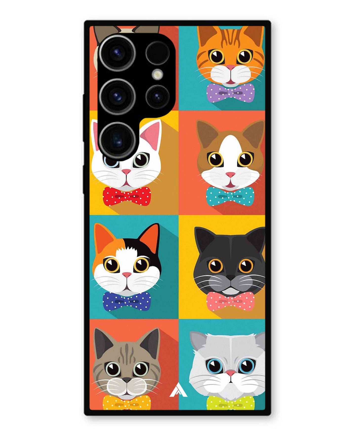 Kitties Metal Back Cover Phone Case for Samsung Galaxy S23 Ultra