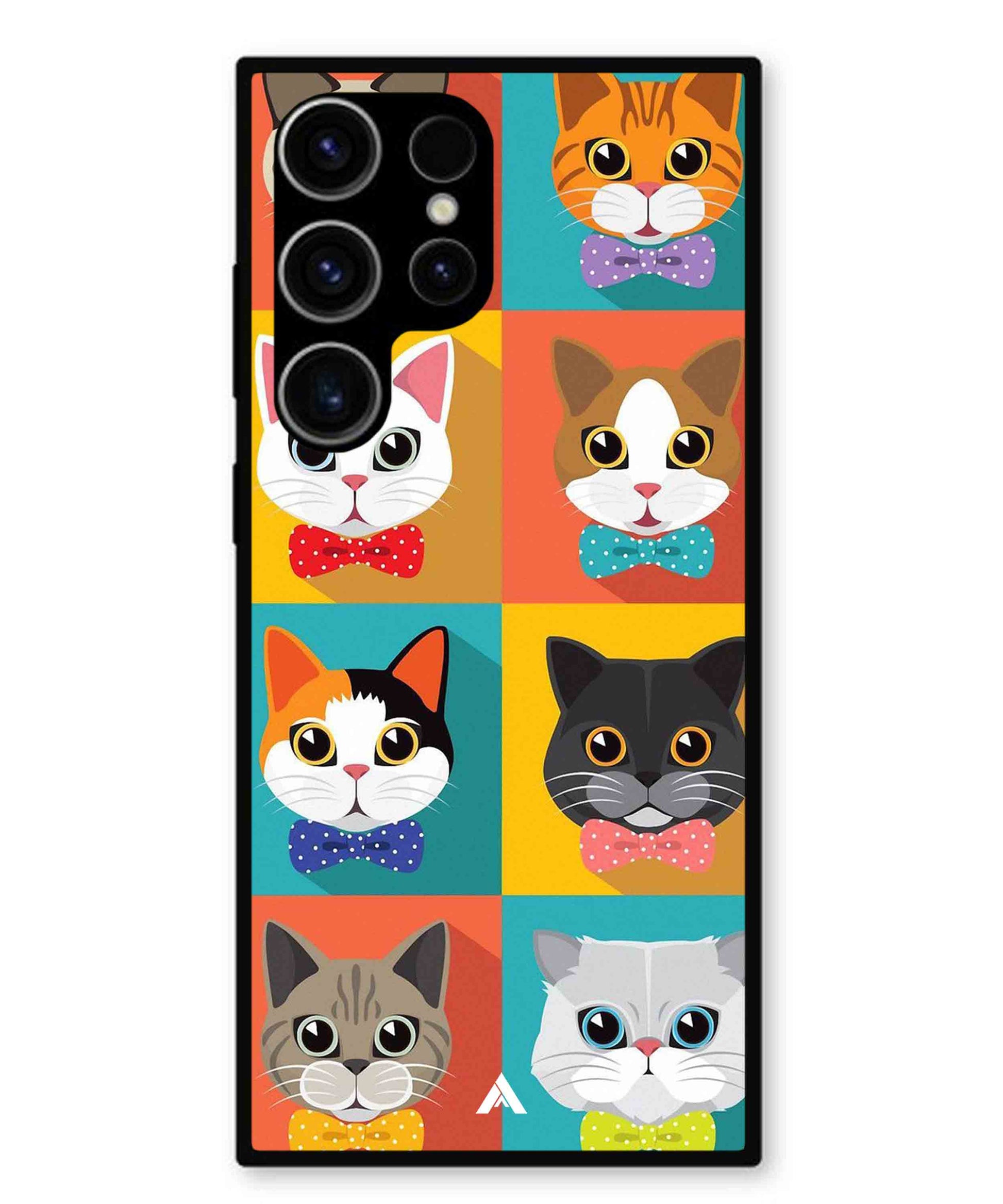 Kitties Metal Back Cover Phone Case for Samsung Galaxy S23 Ultra