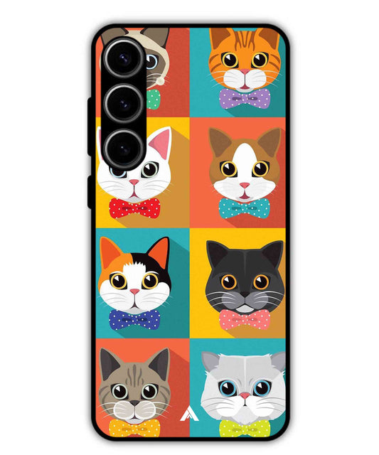 Kitties Metal Back Cover Phone Case for Samsung Galaxy S24 Plus