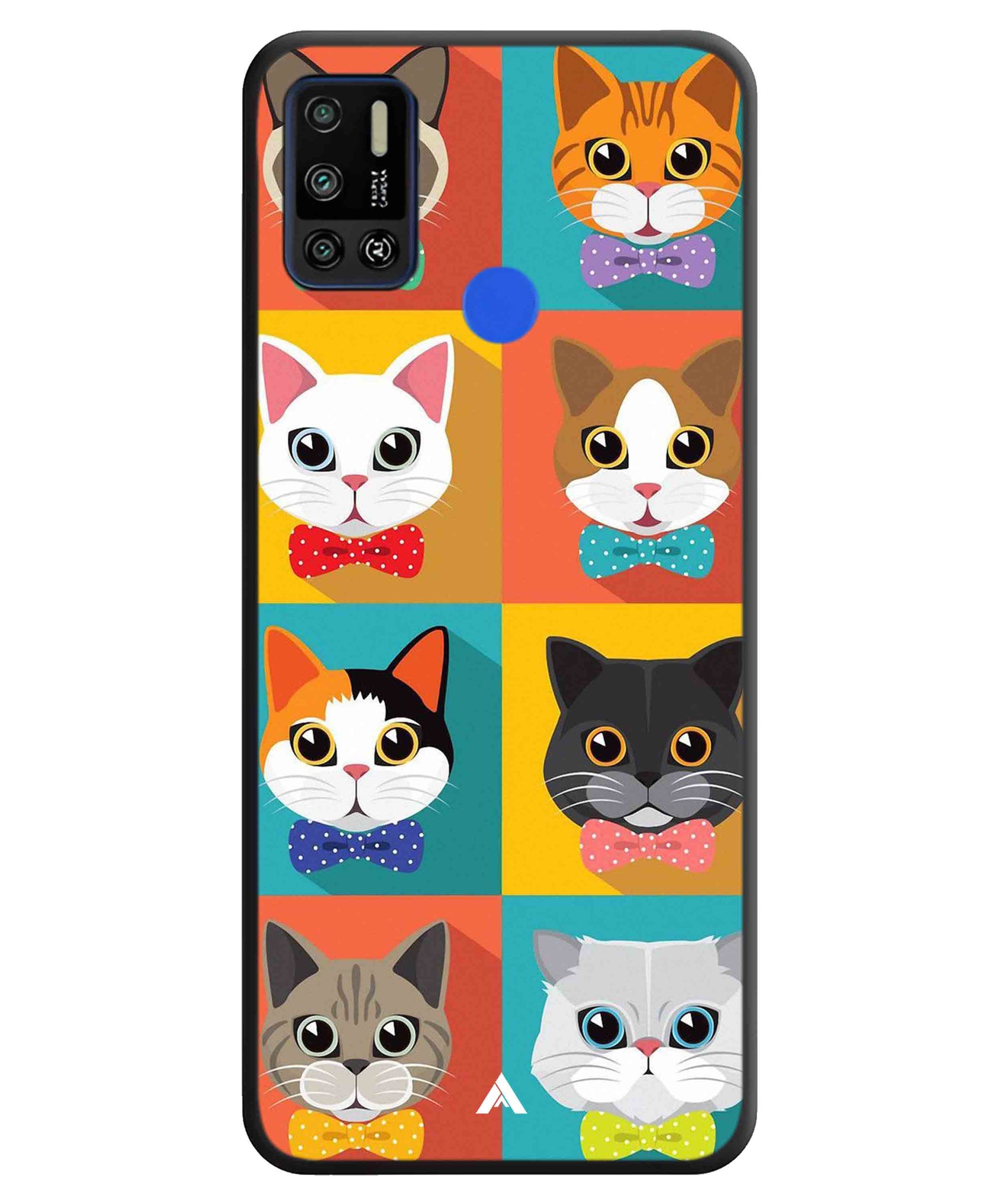 Kitties Metal Back Cover Phone Case for Tecno Spark 6 Air