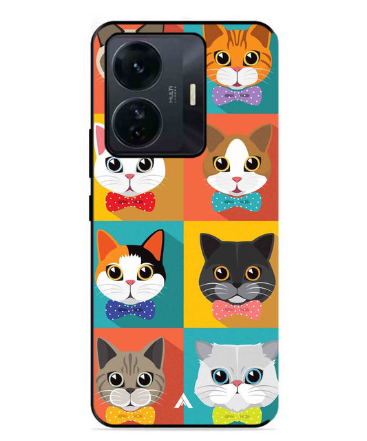 Kitties Metal Back Cover Phone Case for Vivo T1 Pro