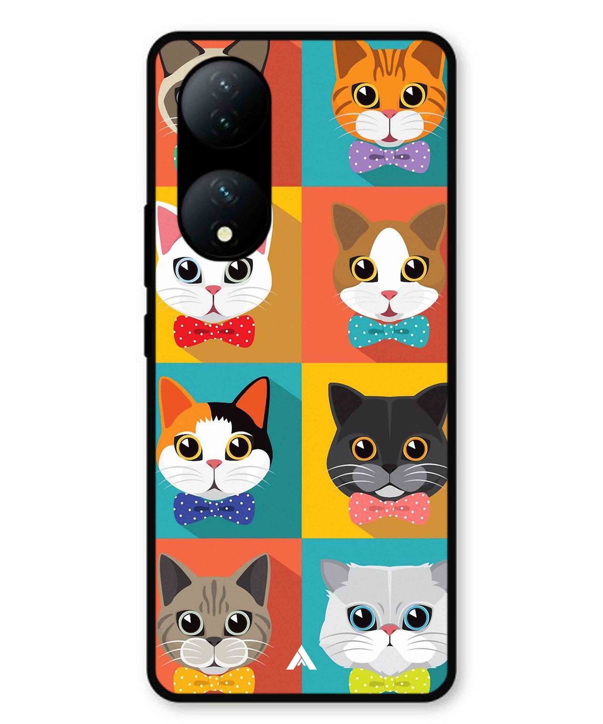 Kitties Metal Back Cover Phone Case for Vivo T2
