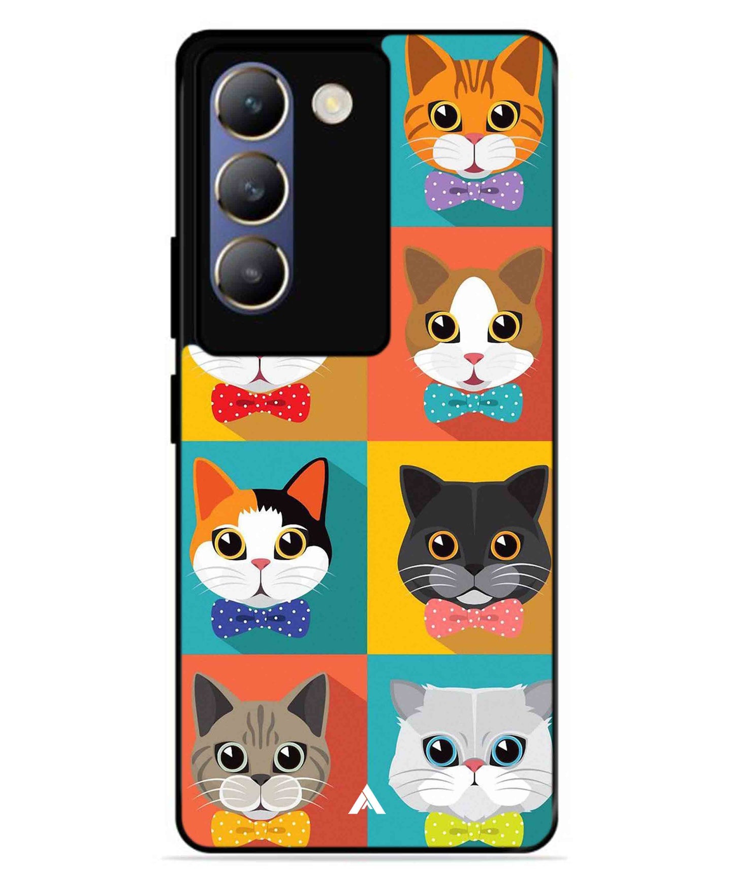 Kitties Metal Back Cover Phone Case for Vivo T3