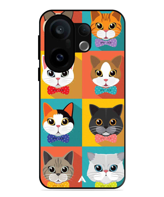 Kitties Metal Back Cover Phone Case for Vivo X200 FE