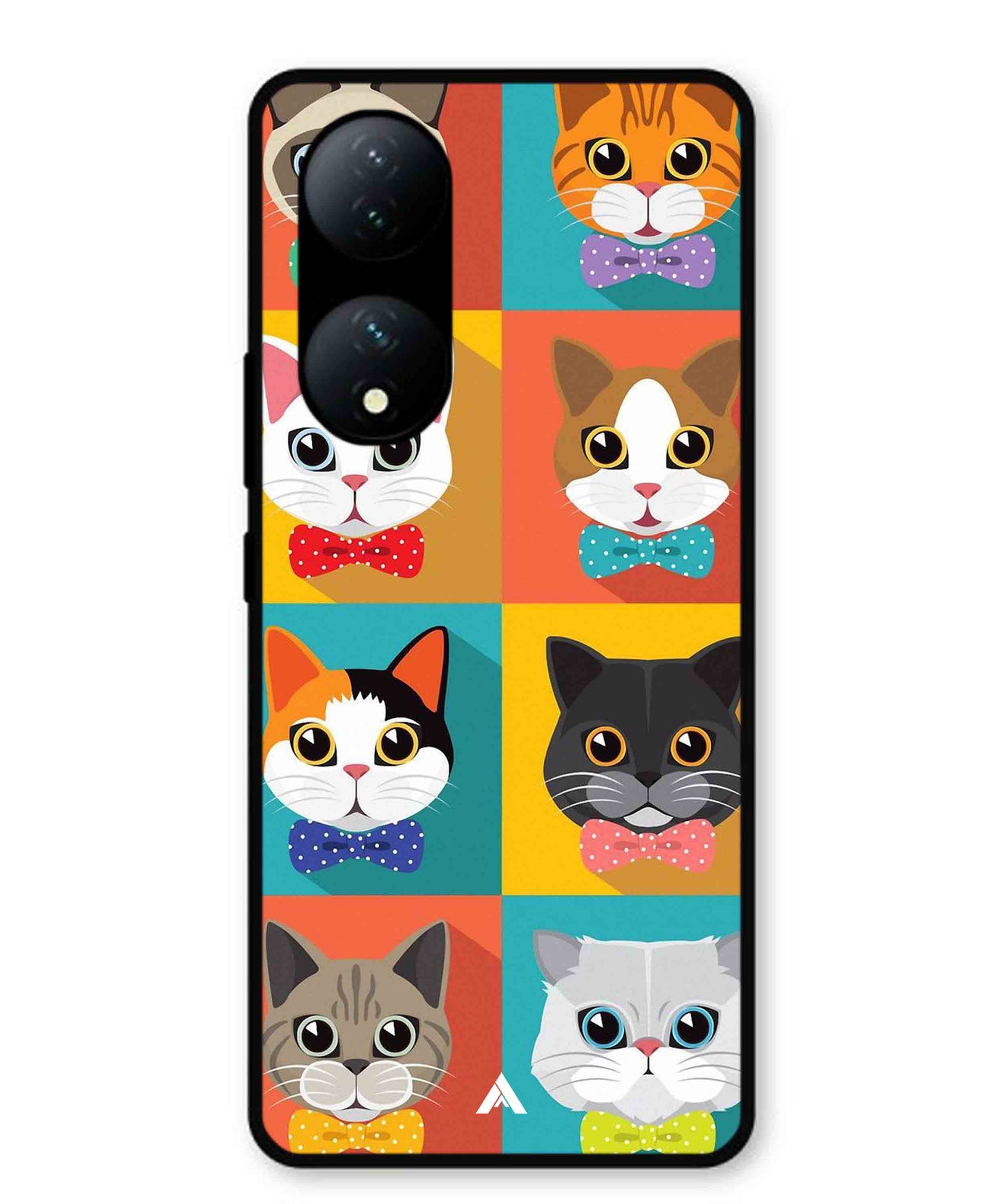 Kitties Metal Back Cover Phone Case for Vivo Y100