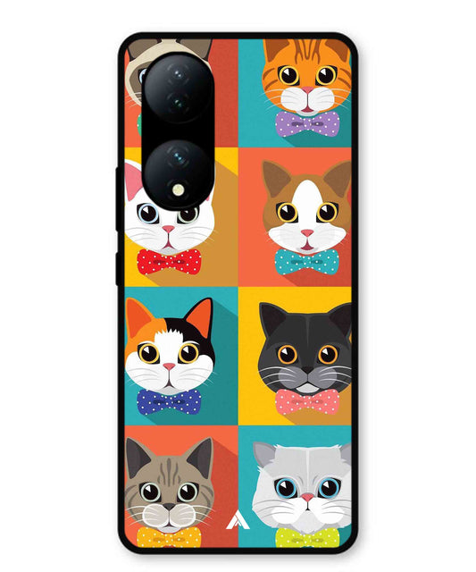 Kitties Metal Back Cover Phone Case for Vivo Y100a
