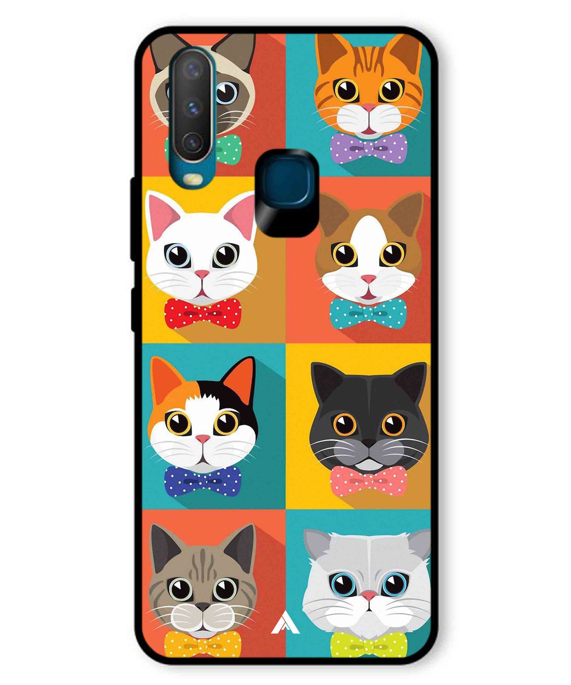Kitties Metal Back Cover Phone Case for Vivo Y15