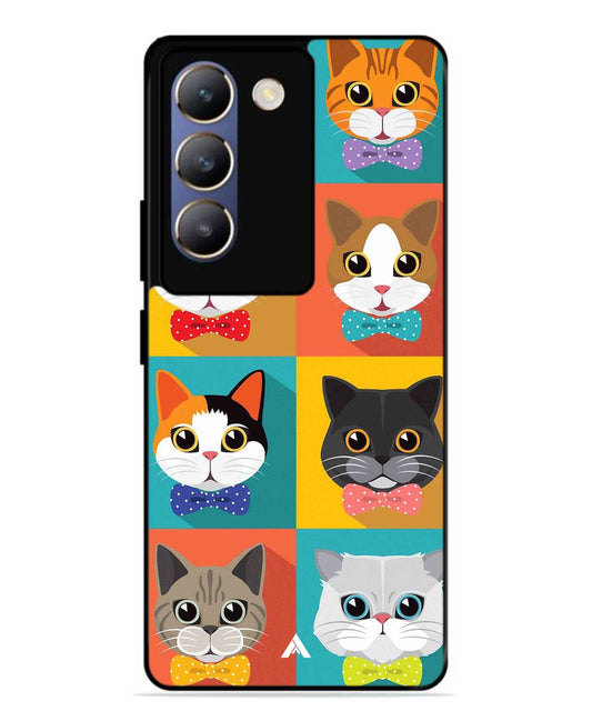 Kitties Metal Back Cover Phone Case for Vivo Y200e