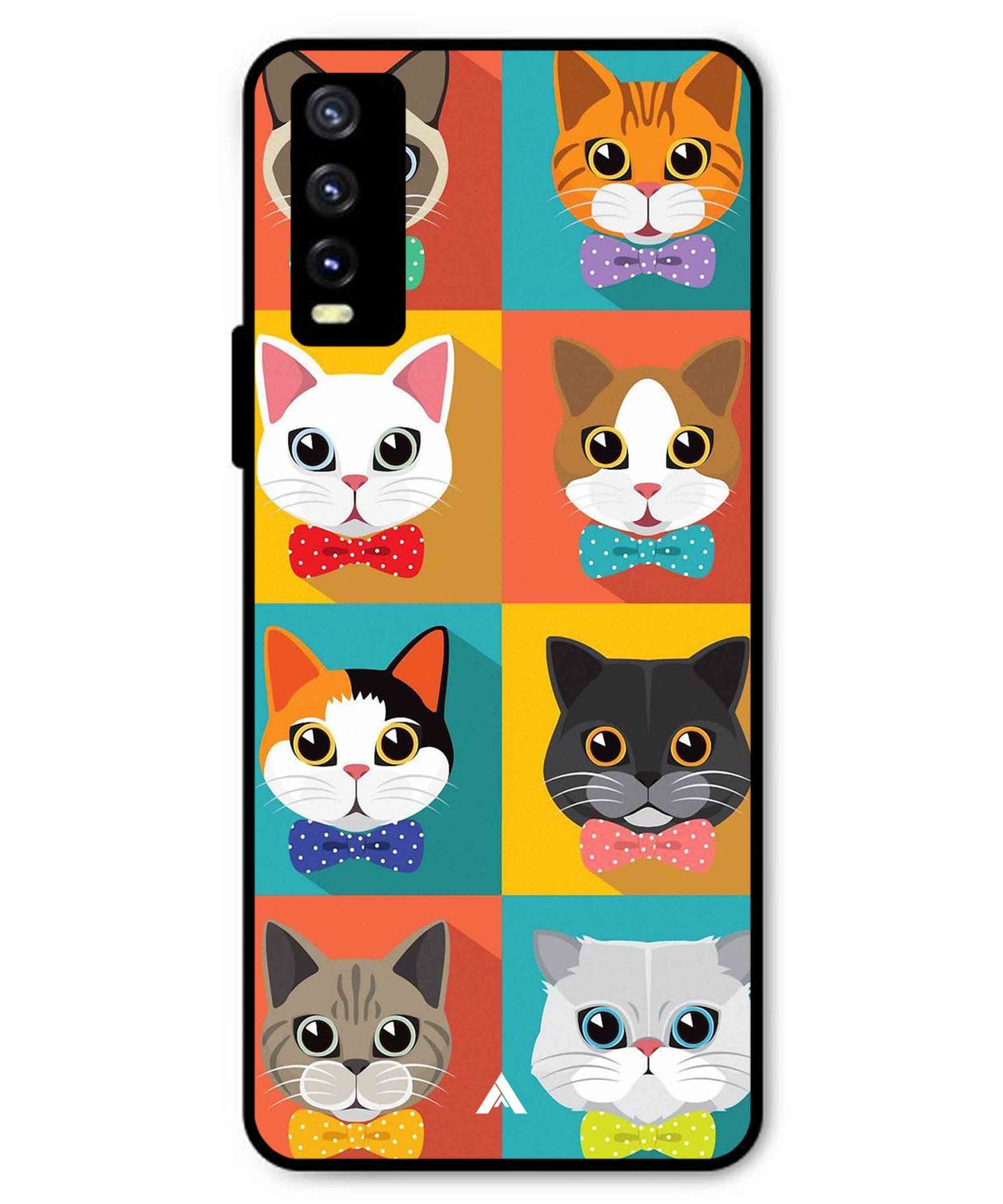 Kitties Metal Back Cover Phone Case for Vivo Y20a