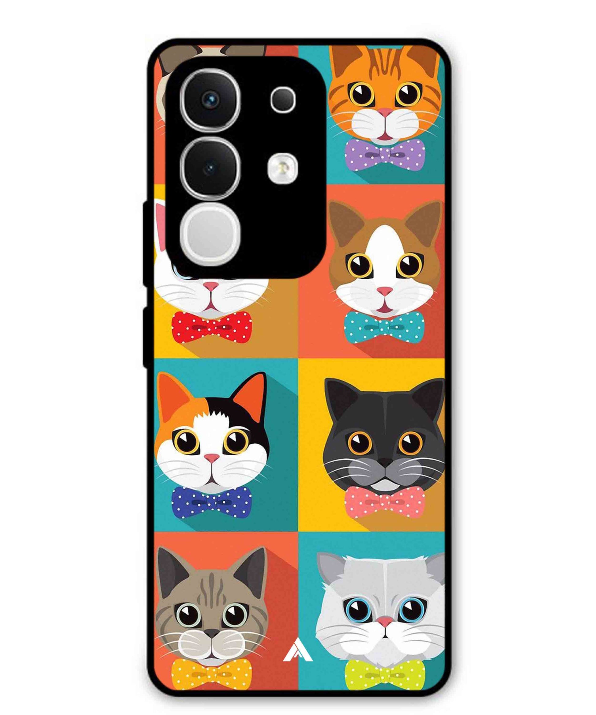 Kitties Metal Back Cover Phone Case for Vivo Y29 4G