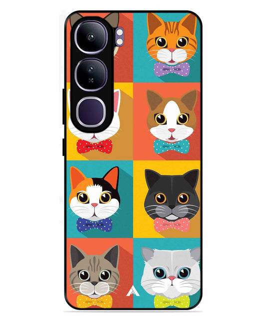 Kitties Metal Back Cover Phone Case for Vivo Y300