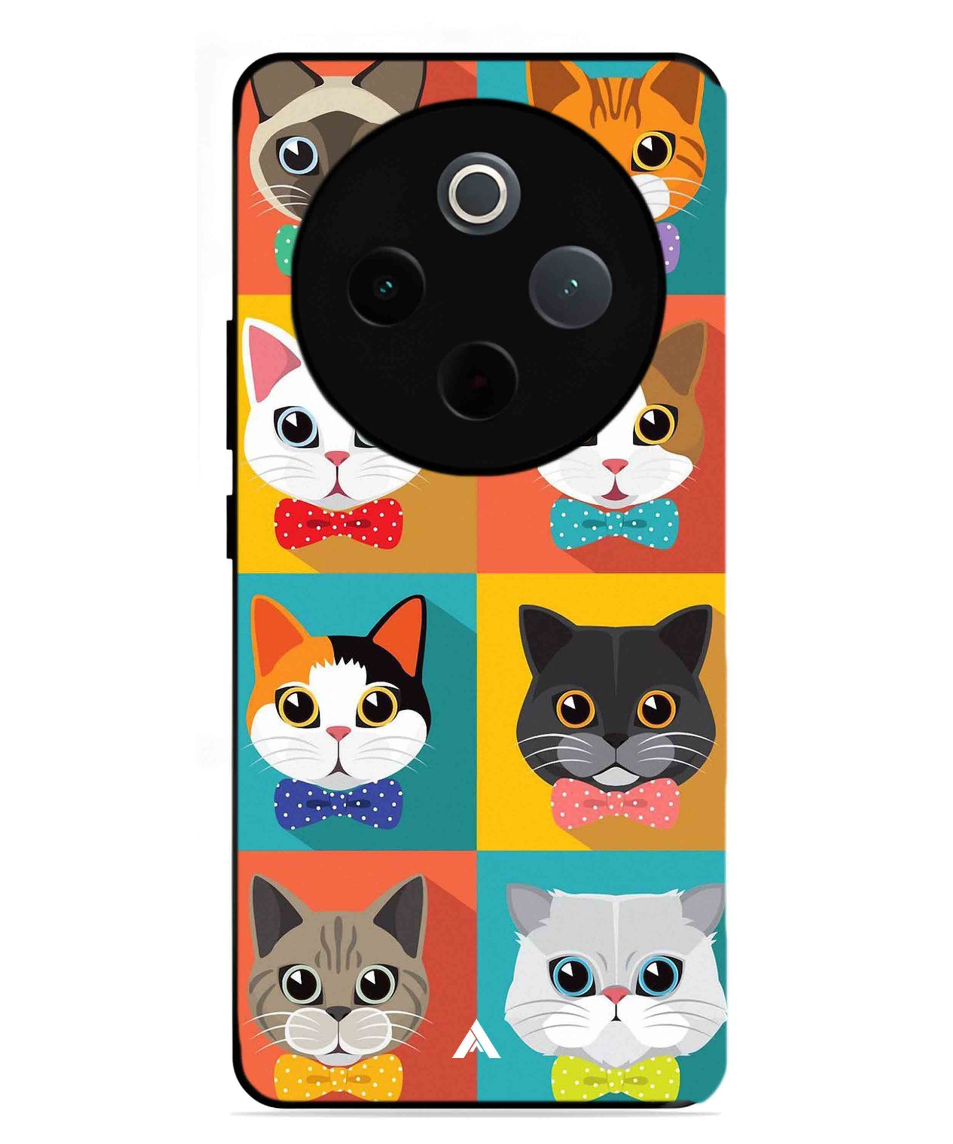 Kitties Metal Back Cover Phone Case for Vivo Y300 Pro