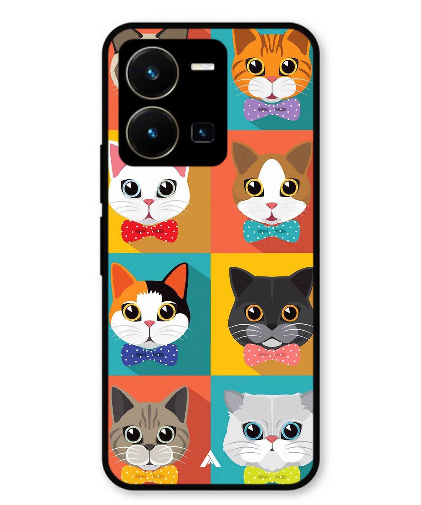 Kitties Metal Back Cover Phone Case for Vivo Y35